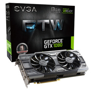 EVGA GTX1080 8G FTW ACX 3.0 RGB LED1721-1860MHz/10000MHz 256bit显卡