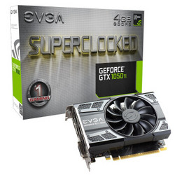 EVGA GTX1050TI 4G SC GAMING ACX 2.0 1354-1468MHz/7008MHz 128bit D5 显卡