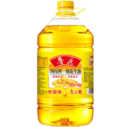 鲁花 5S 压榨一级花生油 5L+十月稻田 五常稻花香 大米5kg