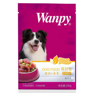 Wanpy 顽皮 猪肉味 成犬鲜封包 100g*10袋