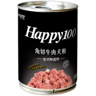Wanpy 顽皮 Happy100系列 角切牛肉 犬罐头 375g*12罐