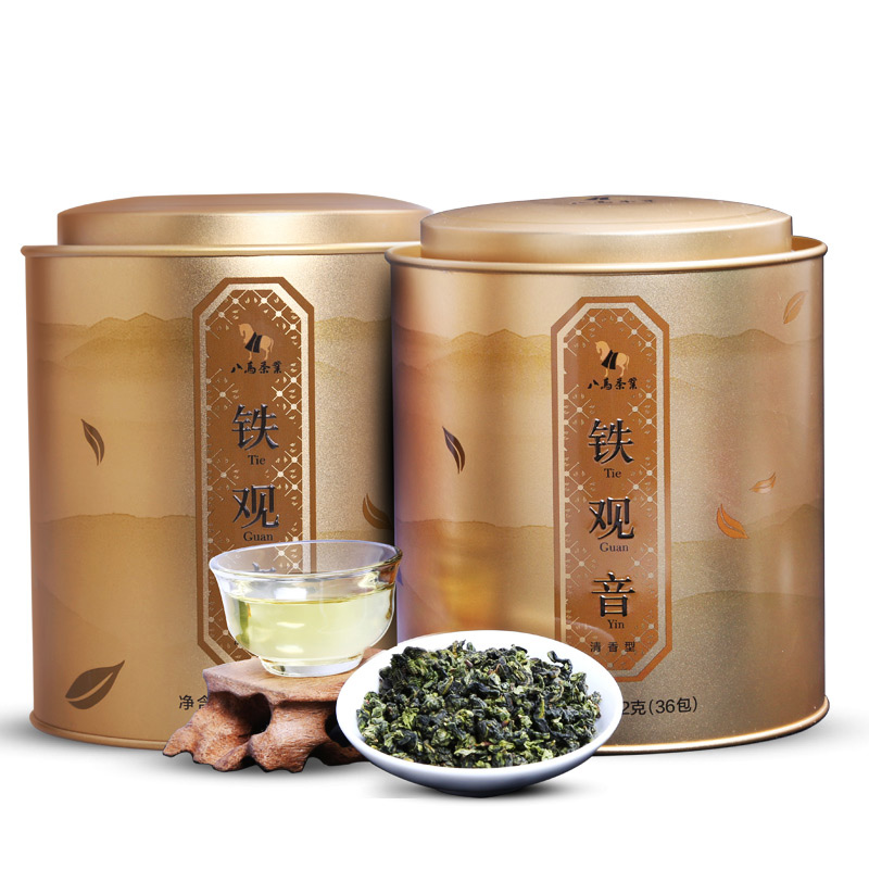 八马茶业 茶叶 乌龙茶 安溪清香型铁观音 金罐装 252g