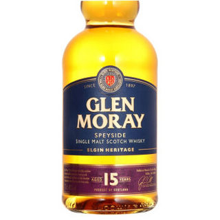 格兰莫雷（Glen Moray）洋酒 传承 15年 斯佩塞 单一麦芽 威士忌 700ml