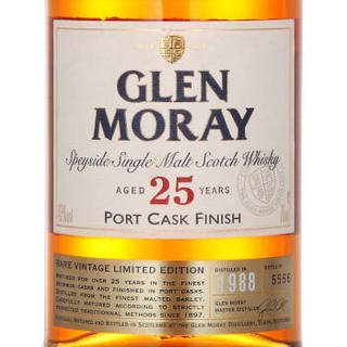 GLEN MORAY 格兰莫雷 洋酒 窖藏 25年 斯佩塞 单一麦芽 威士忌 700ml