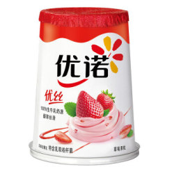 优诺 优丝 草莓果粒 135g*3 酸奶酸牛奶风味发酵乳