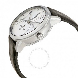 MAURICE LACROIX 艾美手表 Masterpiece匠心系列 MP6508-SS001-130 男士日历回拨机械腕表 43mm 银色 黑色 皮革