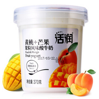 活润 新希望大果粒 黄桃+芒果风味酸奶 370g
