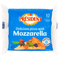 President 总统 马苏里拉 奶酪芝士片 200g *12件