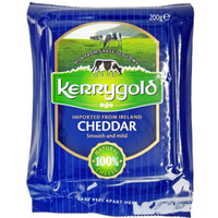 金凯利（KERRYGOLD）切达干酪 200g（淡味 干酪） 烘焙原料 早餐 面包 *4件