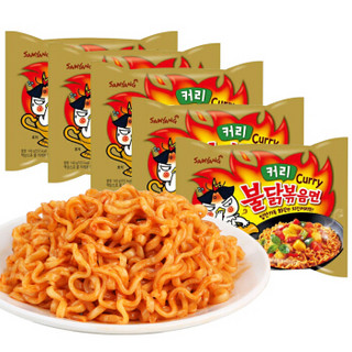 SAMYANG 三养 火鸡面 咖喱味拌面 140g*5包