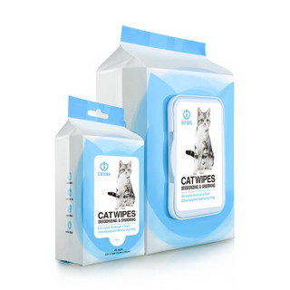 CATIDEA 猫乐适 湿巾猫咪狗狗擦拭泪痕宠物专用清洁湿纸巾80抽