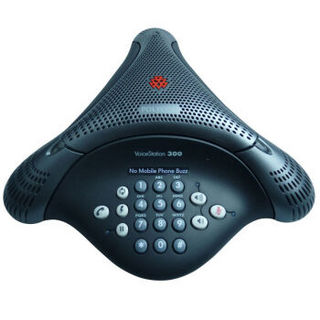 Polycom 宝利通 BOSS会议座机电话两用 VS300 3个360°麦克风 扬声器 高清免提 八爪鱼 音响 适合30㎡会议室