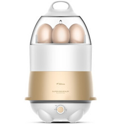 德尔玛（Deerma）煮蛋器多功能三层蒸蛋旋钮控温ZD017 *4件