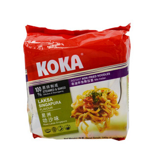 KOKA 星洲叻沙味 非油炸快熟拉面 85g*4包