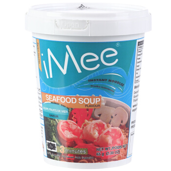 iMee 艾米 海鲜浓汤味 方便面 65g/杯装