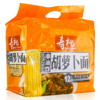 寿桃牌 非油炸 好面天天煮 胡萝卜面 900g