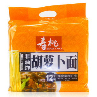 寿桃牌 非油炸 好面天天煮 胡萝卜面 900g