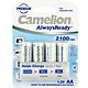  飞狮（Camelion） AlwaysReady 储能型低自放5号镍氢充电电池 2100毫安时 4节卡装 *3件+凑单品　