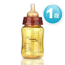 Baby dream 韩国原装进口 PES纳米银贵族奶瓶 宽口径不含双酚A奶瓶 260ml 1段