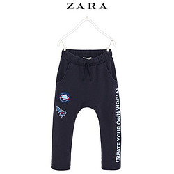 ZARA  男童 星空系列 印字绒布裤