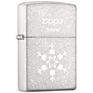 之宝(Zippo)打火机 雪花一枝独秀 丝绒镀银蚀刻镜面镀银填充ZBT-1-6 煤油防风火机