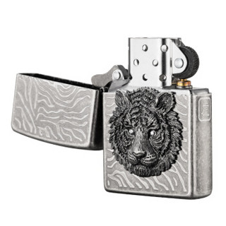 ZIPPO 之宝 ZBT-1-4 虎睛 仿古铜/银徽章 煤油防风火机