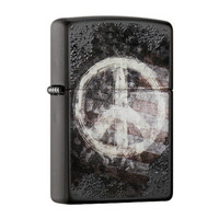 ZIPPO 之宝 打火机 和平之歌 打火机 黑哑漆彩印28864 防风火机