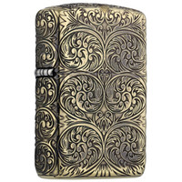 ZIPPO 之宝 ZBT-4-11 心窝古铜/银 煤油防风火机