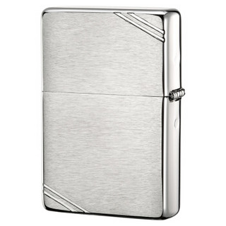 ZIPPO 之宝 230 古典切角沙子 拉丝镀铬刀刻切角 煤油防风火机