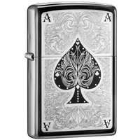 ZIPPO 之宝 28323 暗花幺点 黑冰镭射雕刻 煤油防风火机