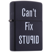 ZIPPO 之宝 28664 脑残无药医 黑哑漆彩印 煤油防风火机