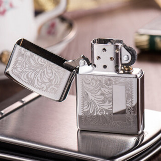 ZIPPO 之宝 打火机 威尼斯人 镜面镀铬352 打火机zippo 防风火机