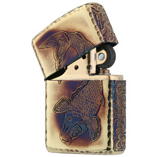 ZIPPO 之宝 ZBT-4-16a 涟漪 氧化镜面镀金蚀刻 煤油防风火机