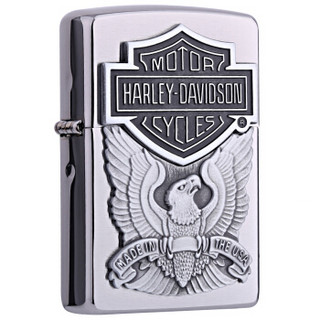 ZIPPO 之宝 200HD.H284 拉丝镀铬 打火机 哈雷徽章