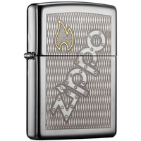 ZIPPO 之宝 150-C-000011 黑冰 网纹徽标 煤油防风火机