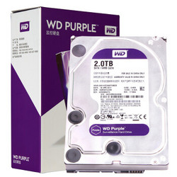 Western Digital 西部数据 紫盘 监控级硬盘 2TB 64MB