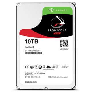 SEAGATE 希捷 酷狼IronWolf 系列 3.5英寸NAS硬盘 10TB 256MB(7200rpm、PMR)ST10000VN0004