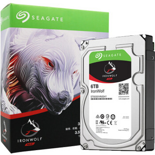 SEAGATE 希捷 酷狼IronWolf系列 6TB 3.5英寸 台式机硬盘  (7200rpm、CMR) ST6000VN0041