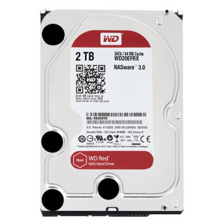 Western Digital 西部数据 红盘系列 3.5英寸NAS硬盘 2TB 64MB(5400rpm、PMR)WD20EFRX