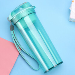 Tupperware 特百惠 晶彩茶韵塑料随心水杯子 400ml 薄荷蓝 *3件