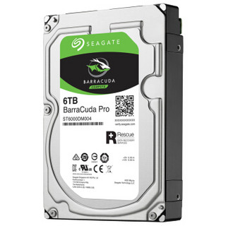 SEAGATE 希捷 酷鱼BarraCuda Pro系列 3.5英寸台式机硬盘 6TB(PMR、7200rpm、256MB)ST6000DM004