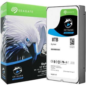 SEAGATE 希捷酷鹰SkyHawk系列3.5英寸监控级硬盘8TB 256MB(7200rpm、PMR