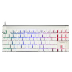 樱桃（CHERRY）MX8.0 G80-3888HYAEU-0 机械键盘 有线键盘 游戏键盘 87键RGB背光  白色 樱桃红轴 自营