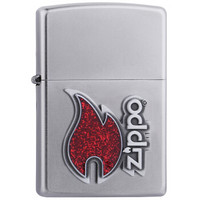 京东PLUS会员：ZIPPO 之宝 28847 红火璀璨 缎纱镀铬徽章 打火机 *2件