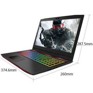 MECHREVO 机械革命 深海泰坦X1 15.6英寸游戏本（i7-7700HQ、8GB、1TB+128GB、GTX1060 6G）