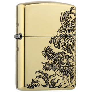 ZIPPO 之宝 ZBT-3-17 龙霸一方 氧化镜面镀铜蚀刻 煤油防风火机