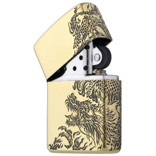 ZIPPO 之宝 ZBT-3-17 龙霸一方 氧化镜面镀铜蚀刻 煤油防风火机