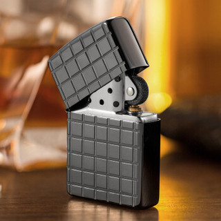 ZIPPO 之宝 ZBT-5-52a 格子黑冰雕刻 煤油防风火机