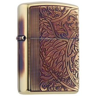 ZIPPO 之宝 ZBT-3-60a 三面刻侧虎头 熏金蚀刻 煤油防风火机