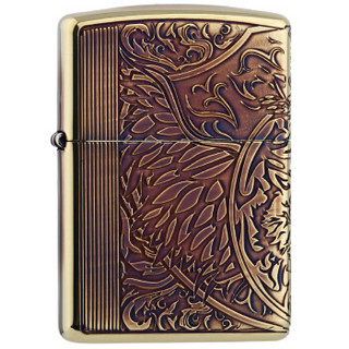 ZIPPO 之宝 ZBT-3-60a 三面刻侧虎头 熏金蚀刻 煤油防风火机